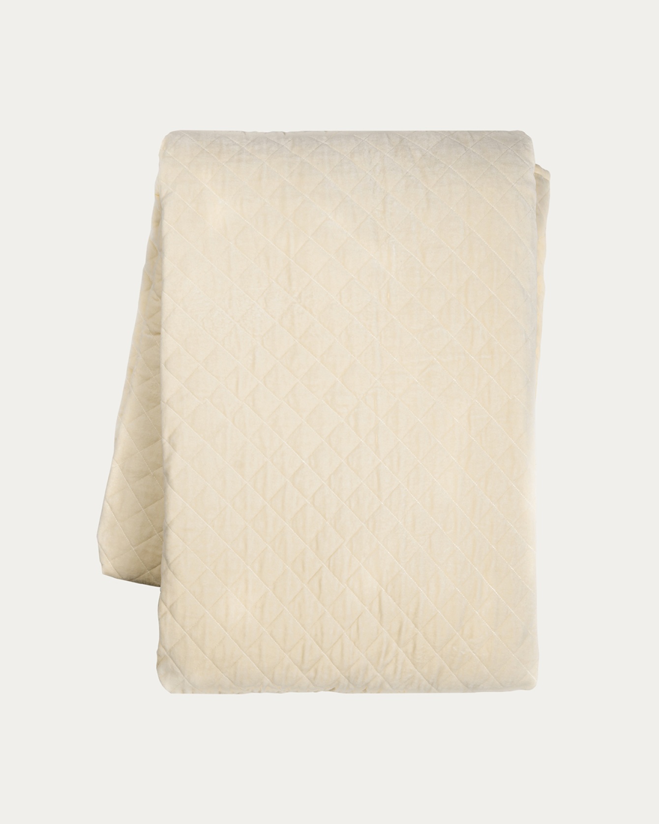 Image du produit couvre-lit PICCOLO creme en velours de coton doux pour lit simple de LINUM DESIGN. Taille 170 x 260 cm.