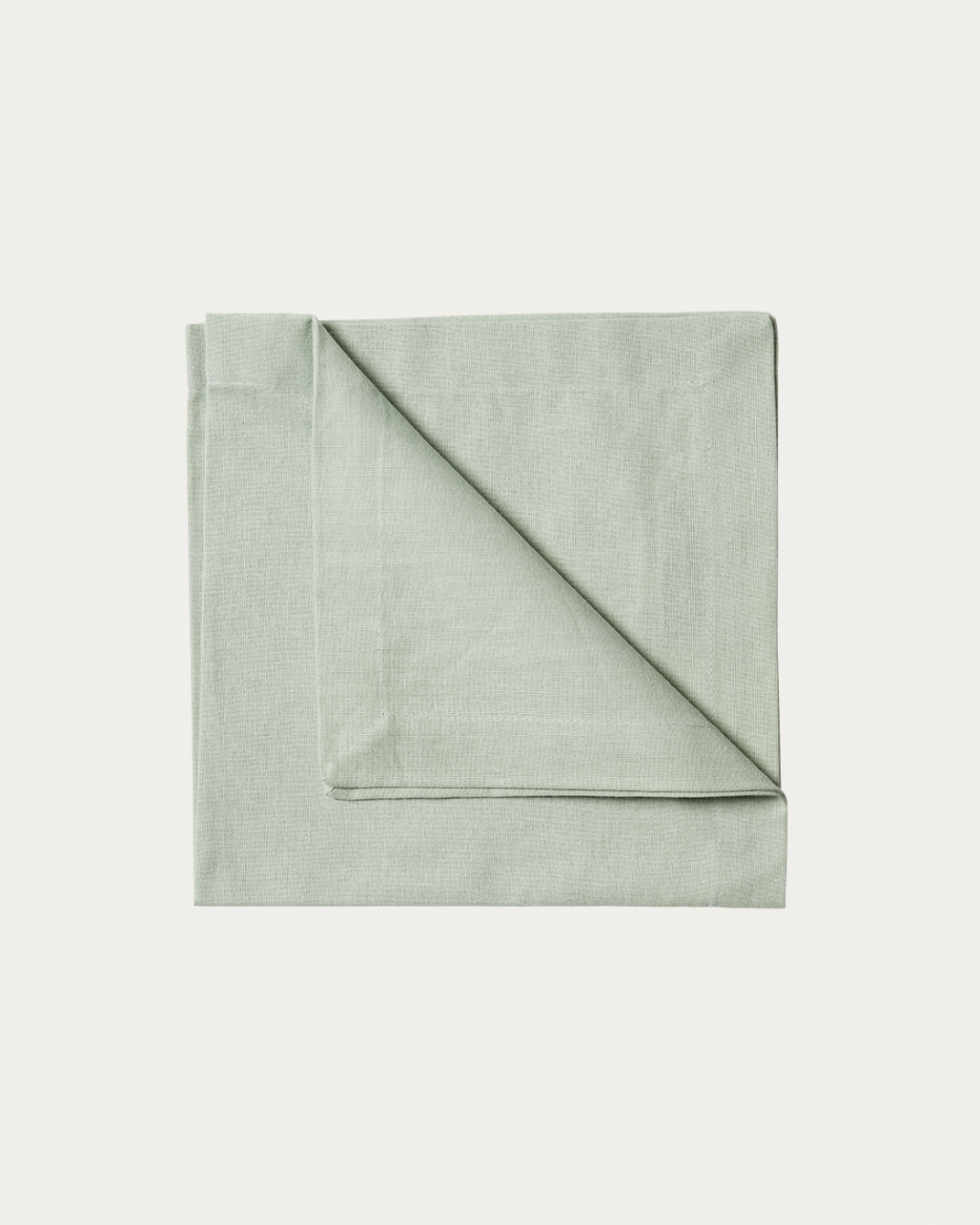Image du produit serviette de table ROBERT vert clair glacé en coton doux de LINUM DESIGN. Taille 45 x 45 cm et vendu en lot de 4.