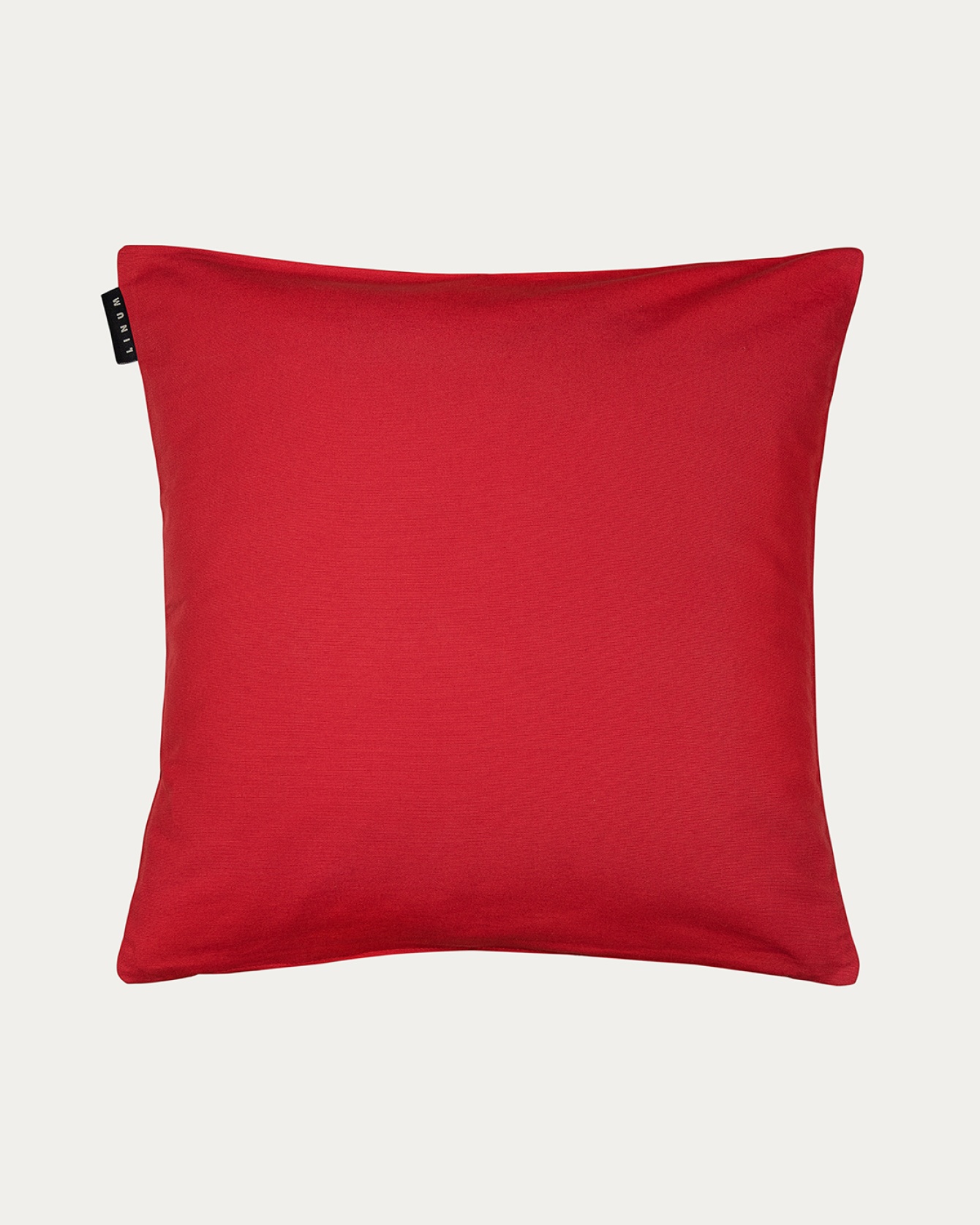 Image du produit housse de coussin ANNABELL rouge chine en coton doux de LINUM DESIGN. Taille 50 x 50 cm.