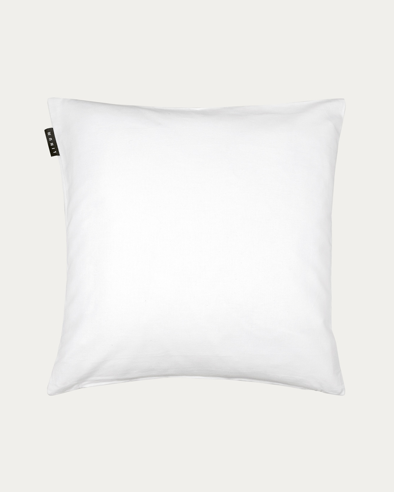 Product image white ANNABELL cushion cover made of soft cotton from LINUM DESIGN. Size 50x50 cm.