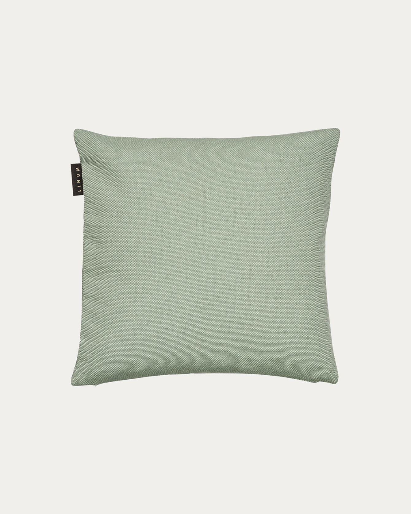 Produktbild helles eisgrün PEPPER Kissenhülle aus weicher Baumwolle von LINUM DESIGN. Einfach zu waschen und langlebig für Generationen. Größe 40x40 cm.