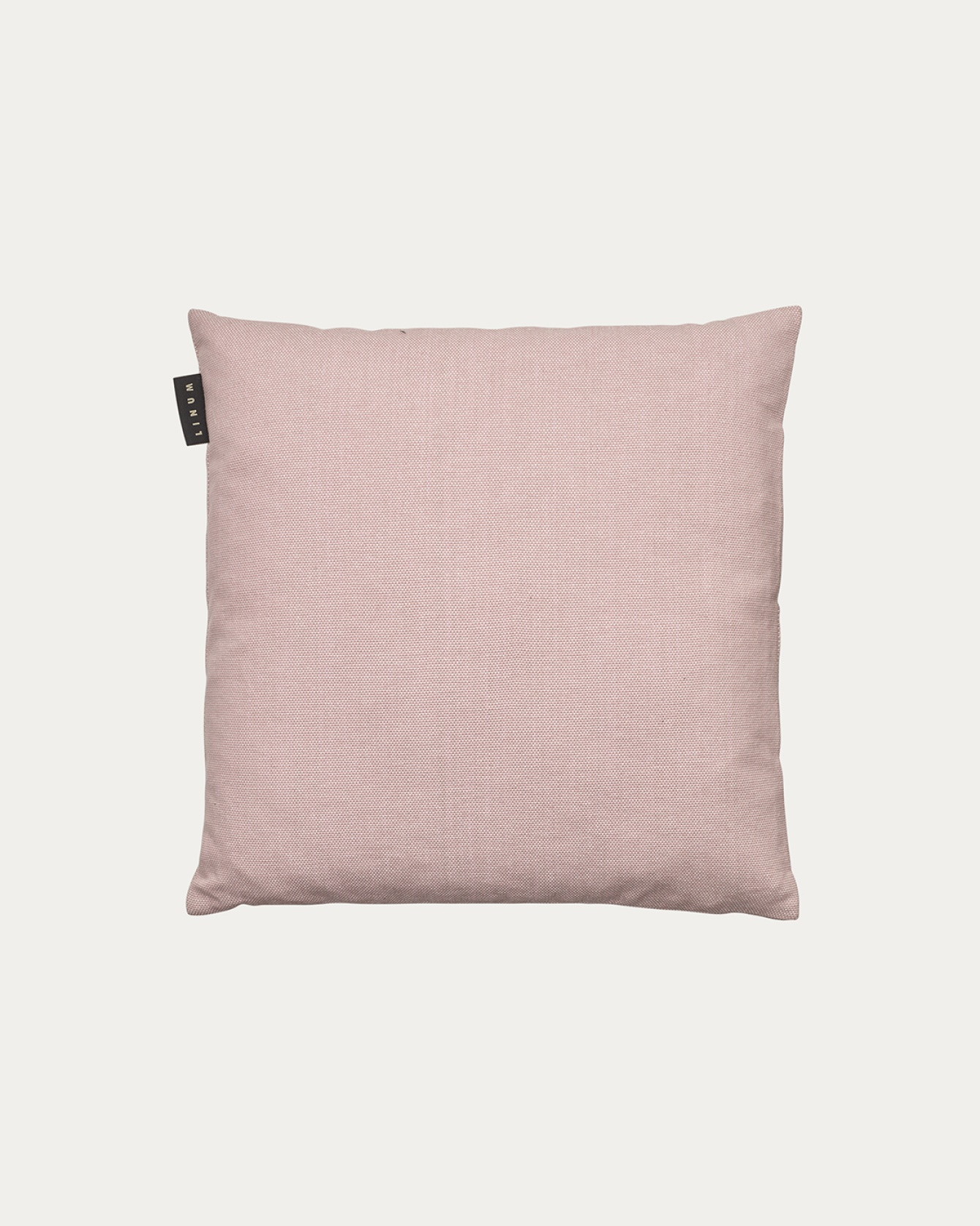 Produktbild dammig rosa PEPPER kuddfodral av mjuk bomull från LINUM DESIGN. Lätt att tvätta och hållbar genom generationer. Storlek 40x40 cm.