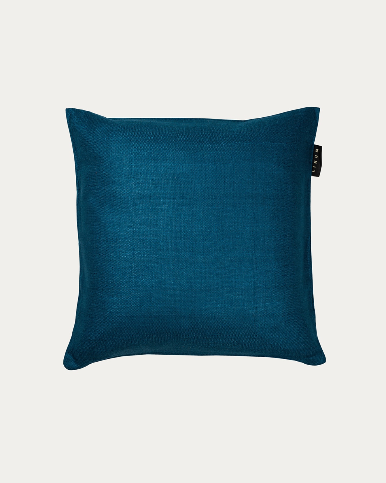 Product image petrol blue SETA cushion cover made of 100% raw silk that gives a nice lustre from LINUM DESIGN. Size 40x40 cm.