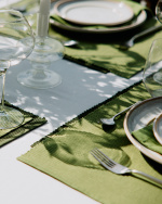 UNI Tischset 4er-Pack Dunkles olivgrün