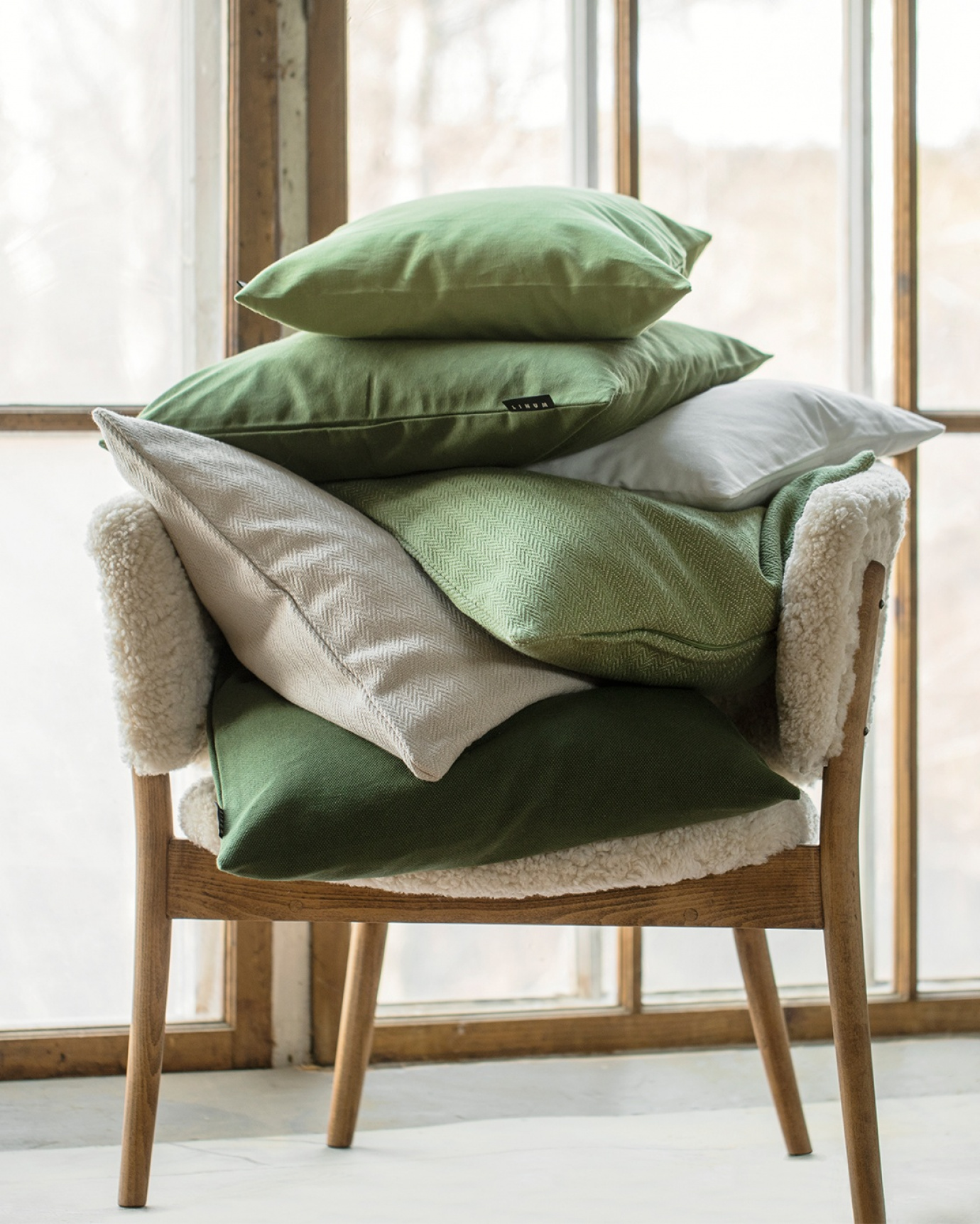 SHEPARD Cushion cover 50x50 cm Moss green, bild 4 